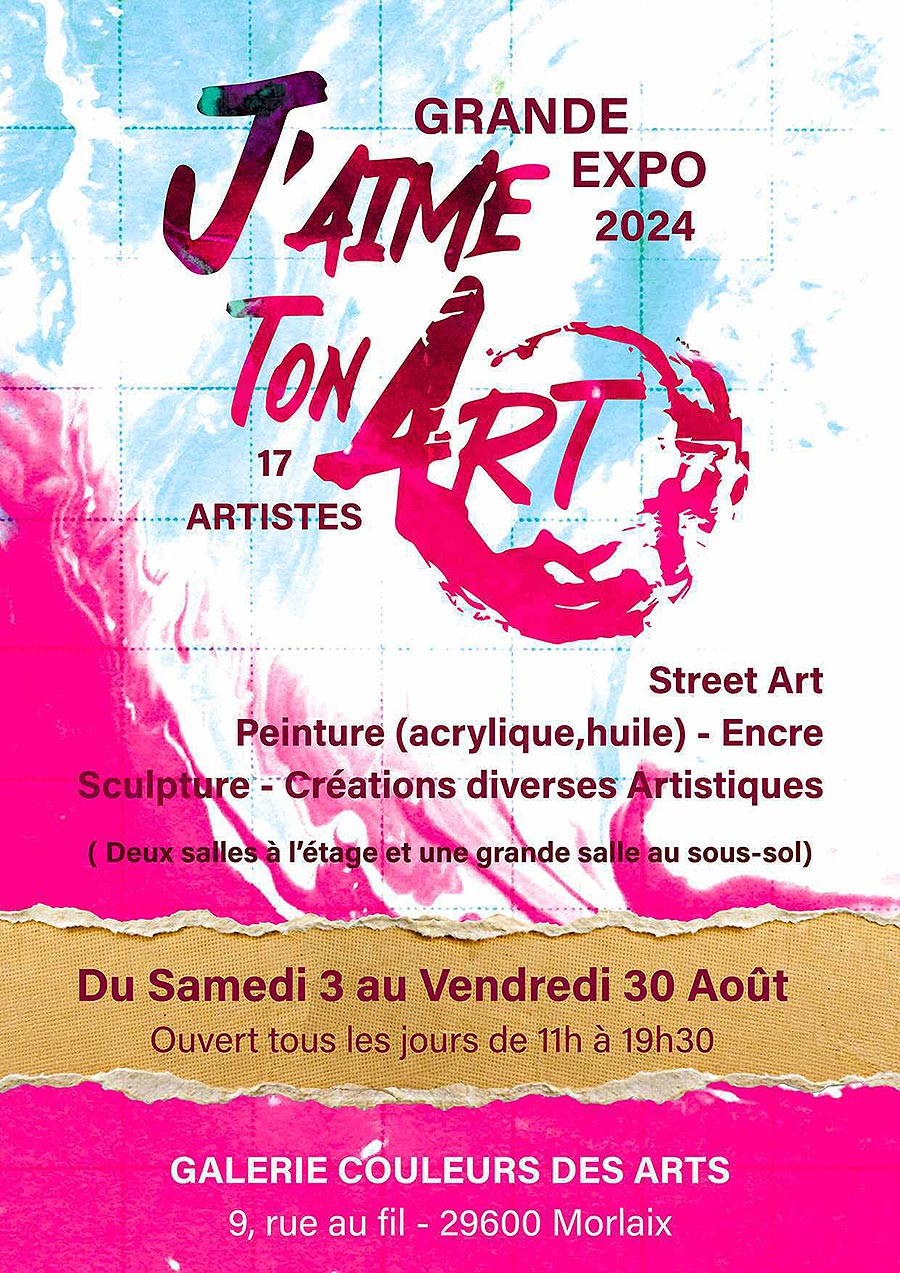 J aime ton art Morlaix 2024 affiche